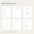 Bridal shower games
